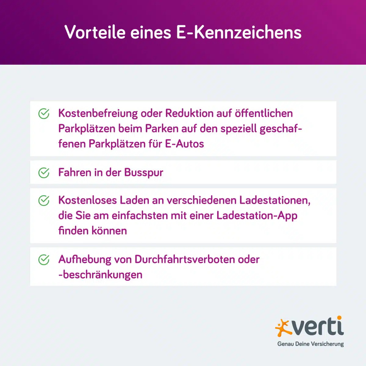 Vorteile eines E-Kennzeichens