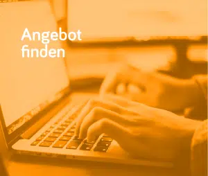 Bild von jemandem, der auf einer Laptop-Tastatur tippt.